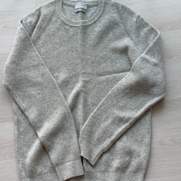 커스텀멜로우 캐시미어 혼방 와플 니트 