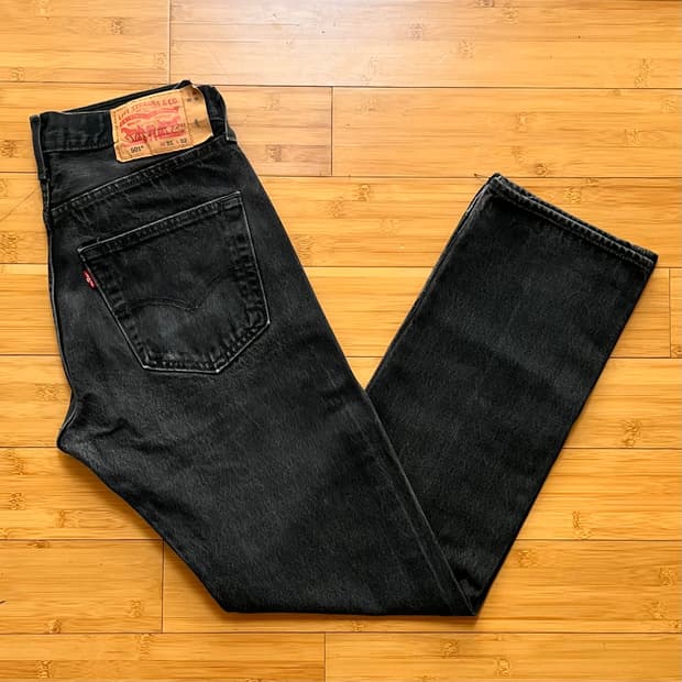 리바이스 501 블랙진 데님팬츠 W31 L32