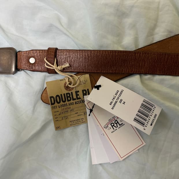 rrl 빈센스 벨트 브라운 34