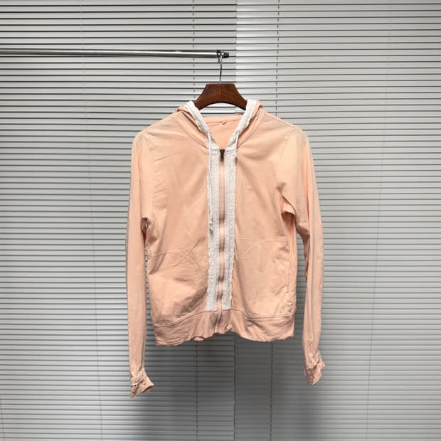 빈티지 레이스 트리밍 후드 집업