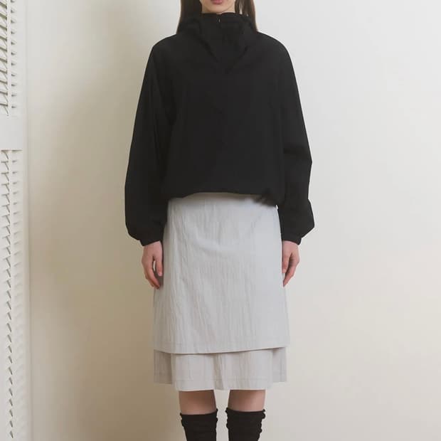 페스토 라이트 아노락 블라우스 블랙 light anorak blouse