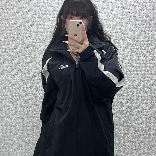 푸마 올드스쿨 레트로 슬리브배색 바람막이 자켓 L C09994