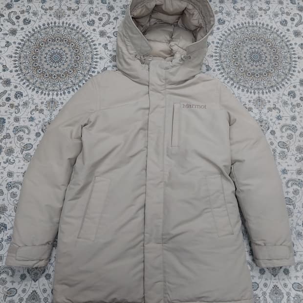 마모트 아이보리 여성 패딩 90 (후드털분실) (66반까지)