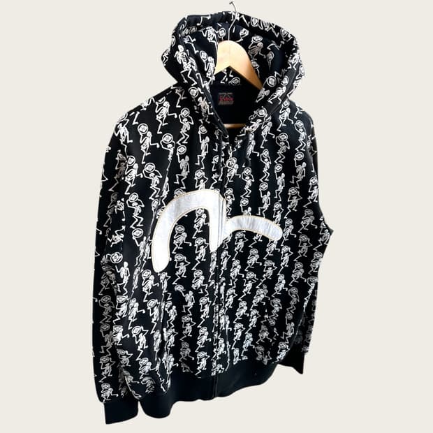 2XL/ 에비수 90s 빅로고 커스텀메이드 후드집업