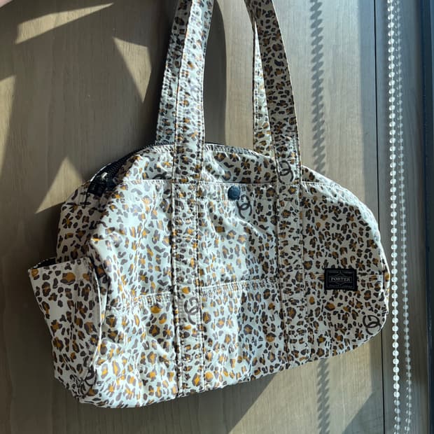 포터 레오파드 토트백