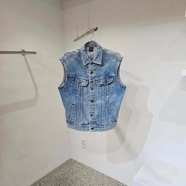 Lee 데님 청 조끼 베스트