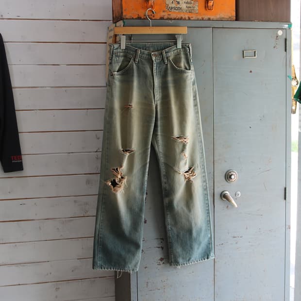 (착용컷) 90's Wrangler BLUE BELL 셀비지 진 29.5
