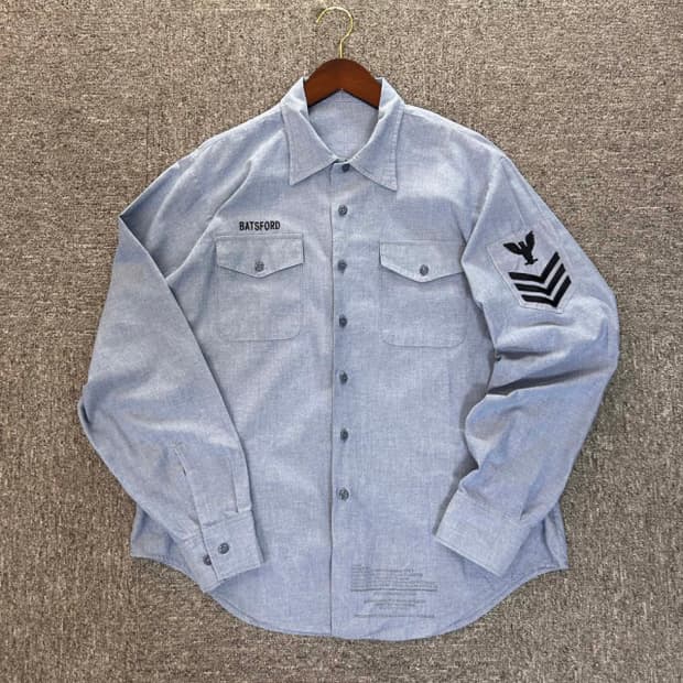 90s original NAVY Chambray shirts, made