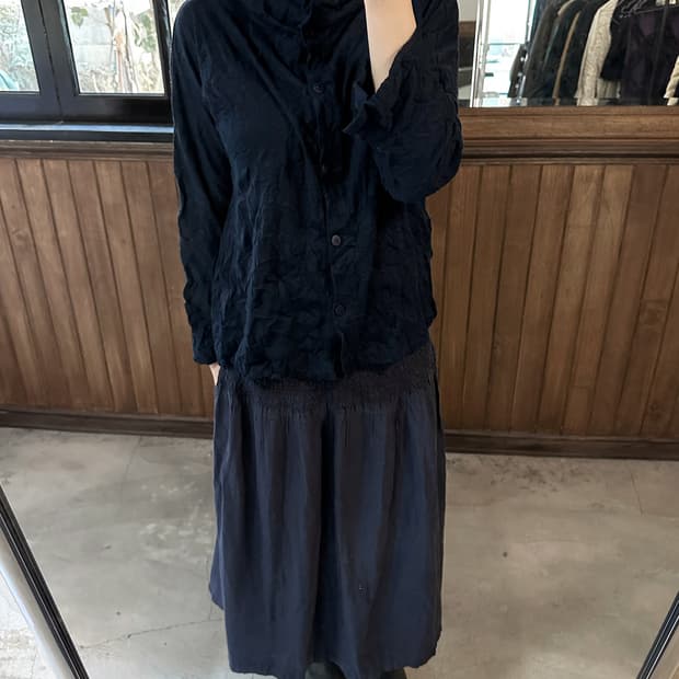 ISSEY MIYAKE ME crinkle pleats blouse