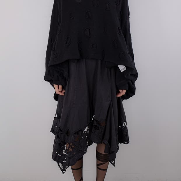 COMME DES GARCONS TRICOT CUT WORK SKIRT