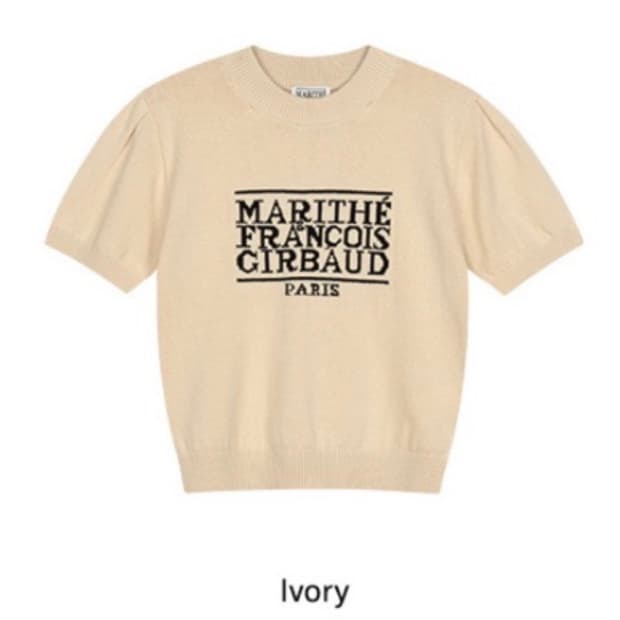 마리떼 반팔 니트 아이보리 S