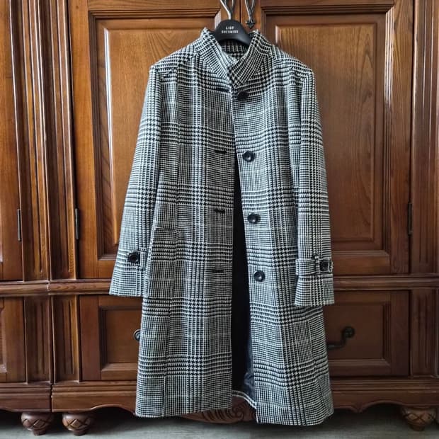 DESTIJL 체크 롱 코트