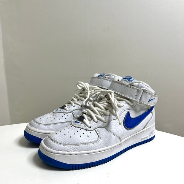 [275] 나이키 에어 포스 원 미드 흰파 쭈글이가죽