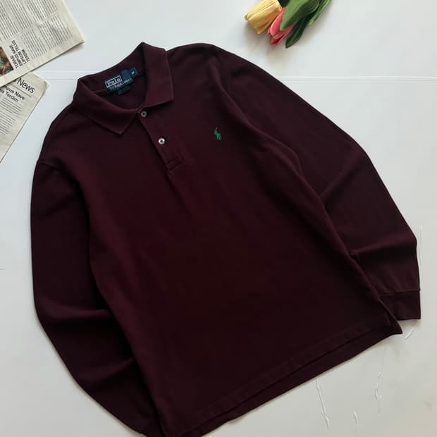 Polo 폴로랄프로렌 버건디 카라티 