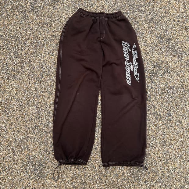 Badblood heavyweight white jogger pants