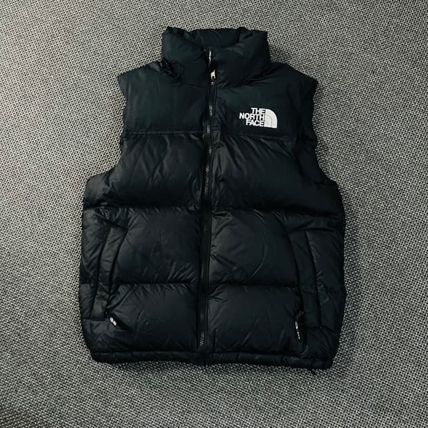 노스페이스 에코 구스다운 패딩 베스트 블랙