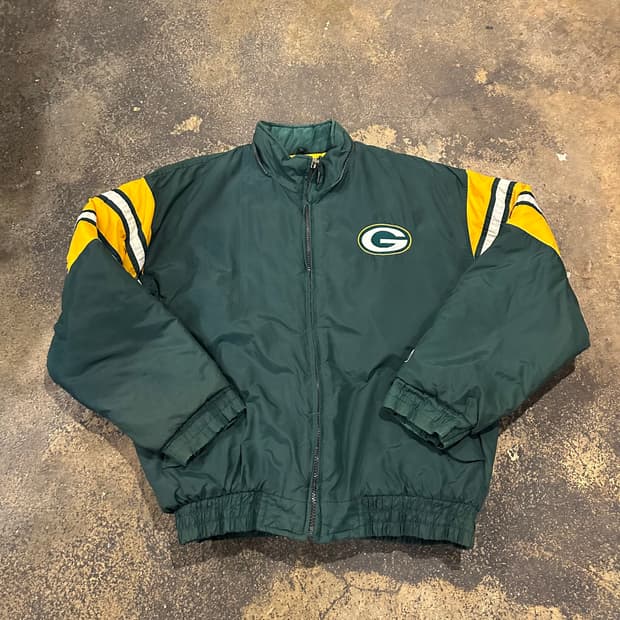 빈티지 00s 그린베이 패커스 퀄팅 자켓 