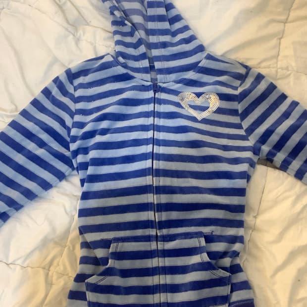 후드집업 블루 앤 스카이블루 스팽글 실버 벨벳