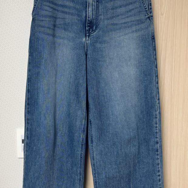 (1) 어나더오피스 하프 밴딩 데님 팬츠 인디고