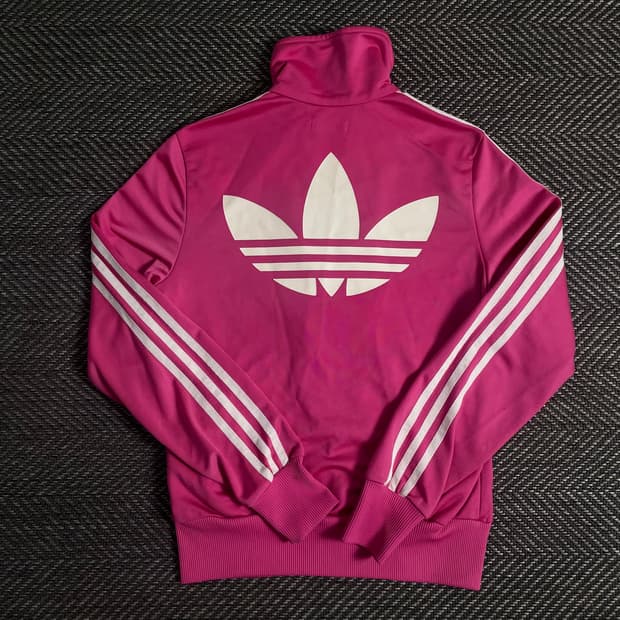 아디다스 파이어버드 빅로고 크롭 트랙탑 져지o 3503