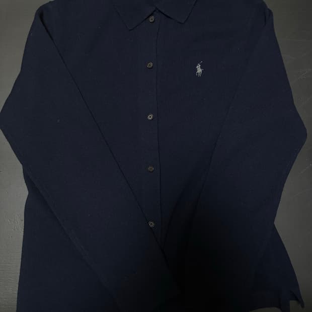 폴로 포니 자수 가디건