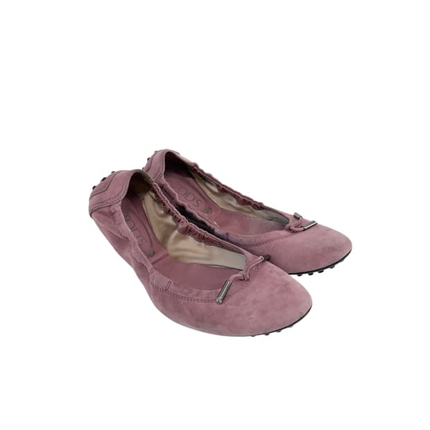 토즈 스웨이드 발레리나 플랫 (38.5)