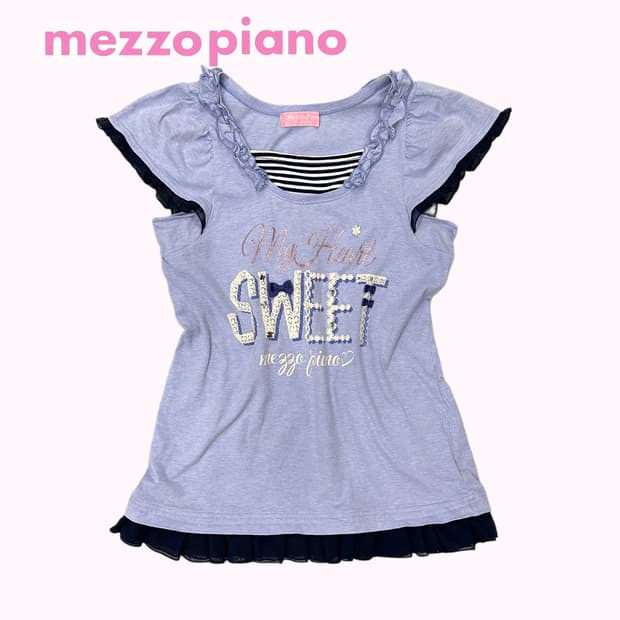 kitsch frill blue t-shirt