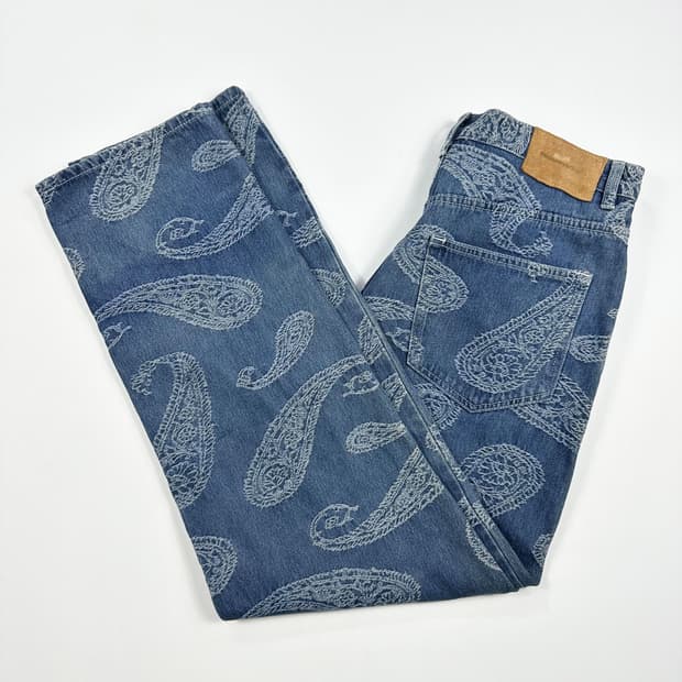 디스이즈네버댓 페이즐리 릴렉스드 데님팬츠 L