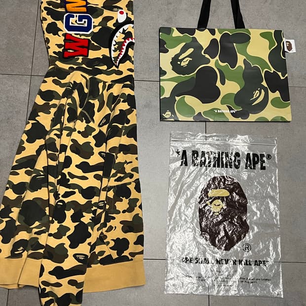 베이프 황계 샤크 후드집업