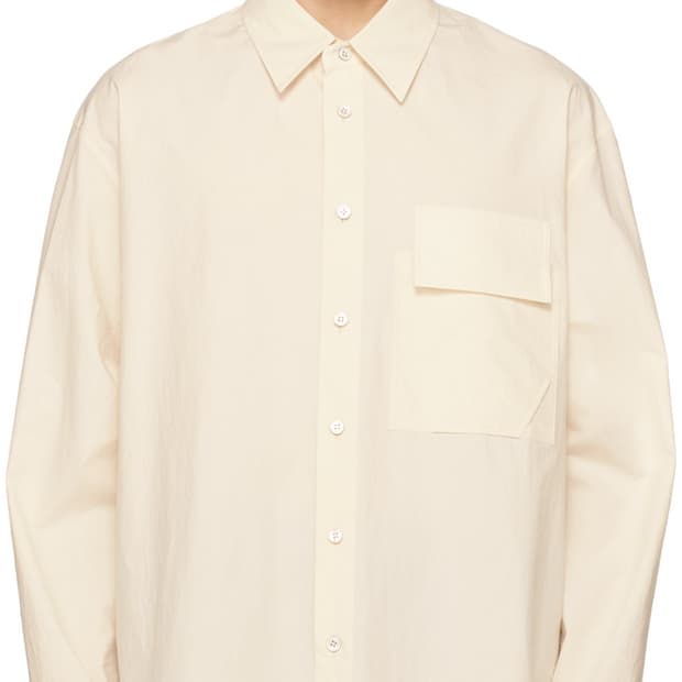 솔리드옴므 오버핏 페이퍼셔츠 베이지