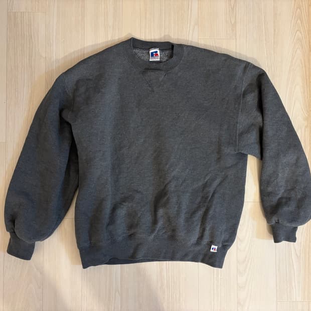 90s russell sweatshirts usa 러셀 스웻셔츠 차콜