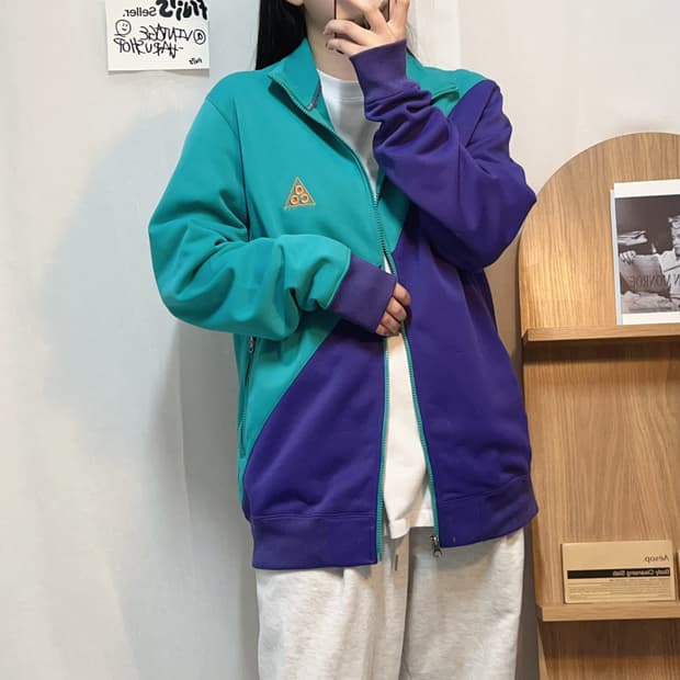 [정품] 나이키 acg 사선 기모 져지 집업 [ L ]
