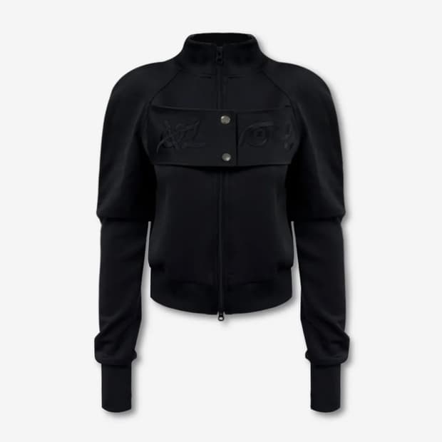 FLAP EMBROIDERY JERSEY ZIP-UP