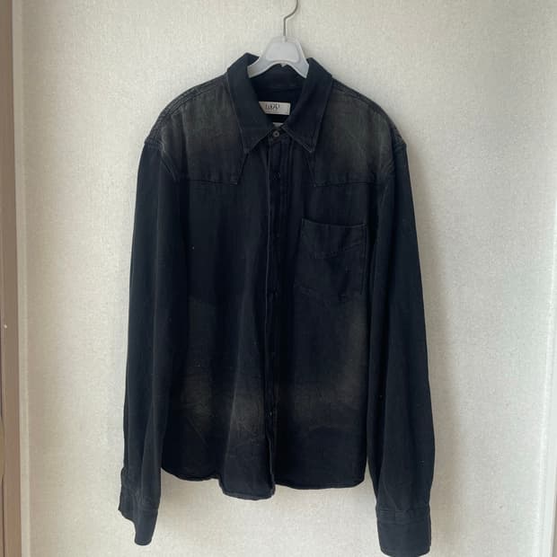 엘무드 블랙 워시드 웨스턴 셔츠 