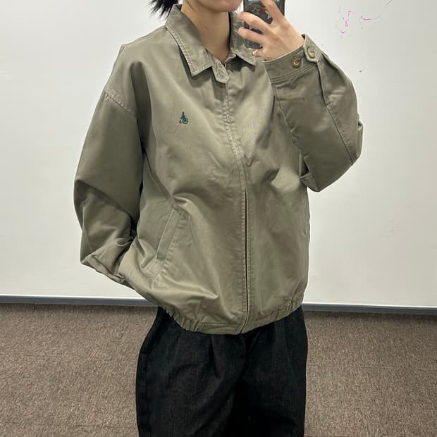 Bean pole 빈폴 카키 로고 딥베이지 블루종