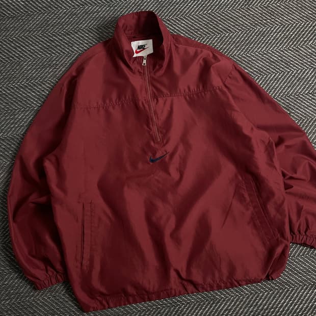 90s 나이키 미들 스우시 박시핏 우븐 아노락 웜업y 2914