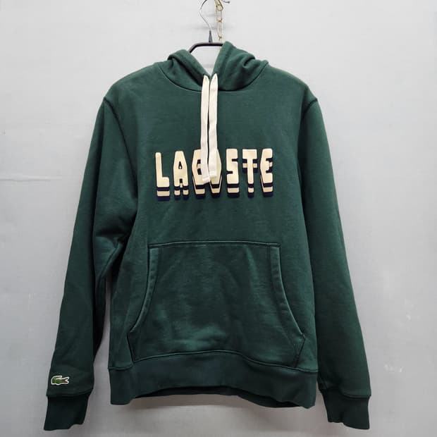 라코스테 3D 빅로고  후드티 S(M)