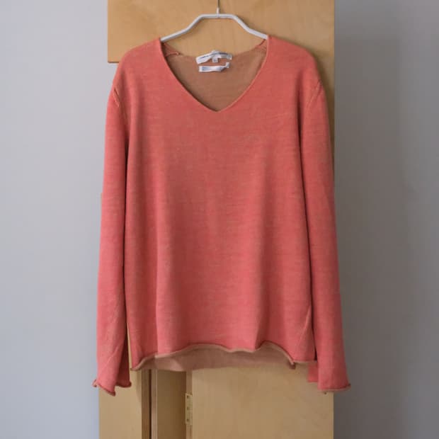 COMME des GARÇONS Cut-off V-neck Knit