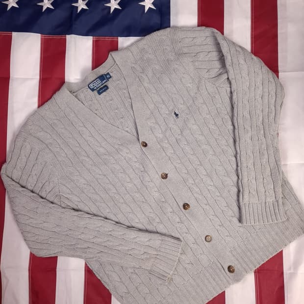 특A 오리지날 랄프로렌폴로 코튼 케이블 가디건