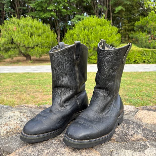 굿이어 Goodyear 블랙 플레인 웨스턴 부츠