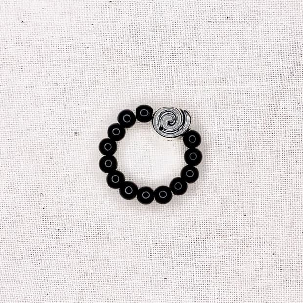 Handmade ring (black olive ring 02 )