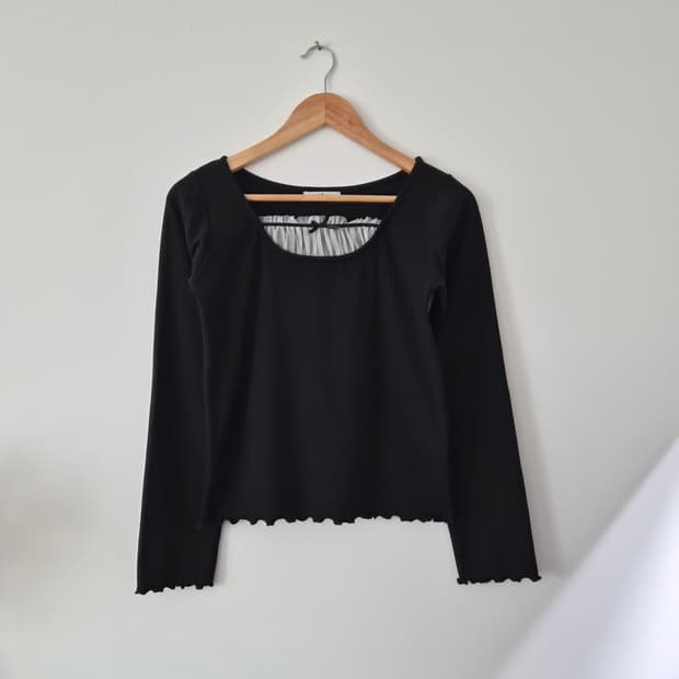 일본 빈티지 갸루 스타일 레이어드 티셔츠 