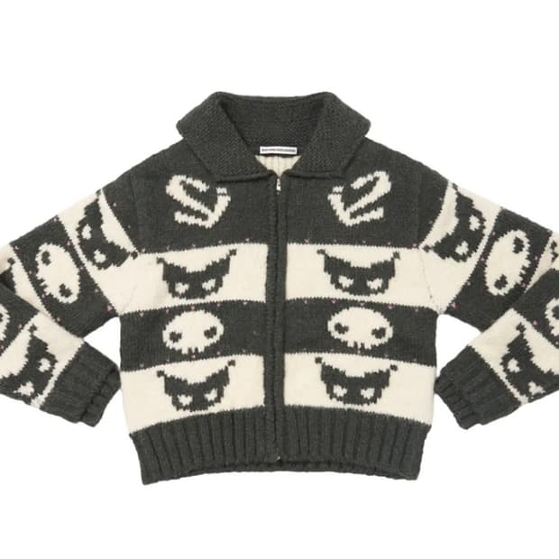 [새상품] KUROMI COWICHAN ZIP CARDIGAN