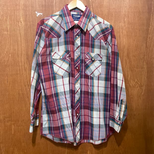 (XL) Wrangler 랭글러 체크 웨스턴 셔츠