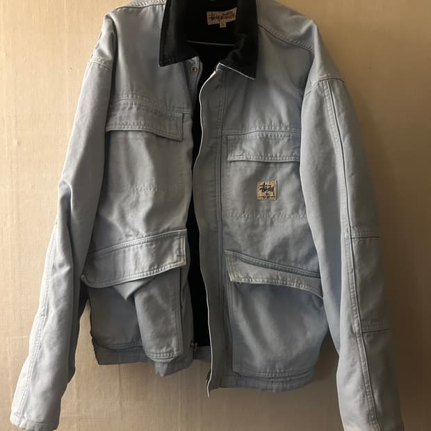 stussy 스투시 워시드 캔버스자켓 XL