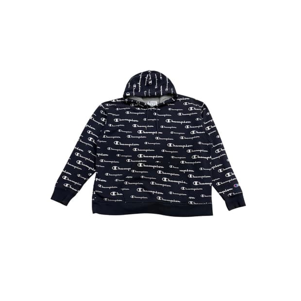 챔피온 리버스위브 후드티 네이비