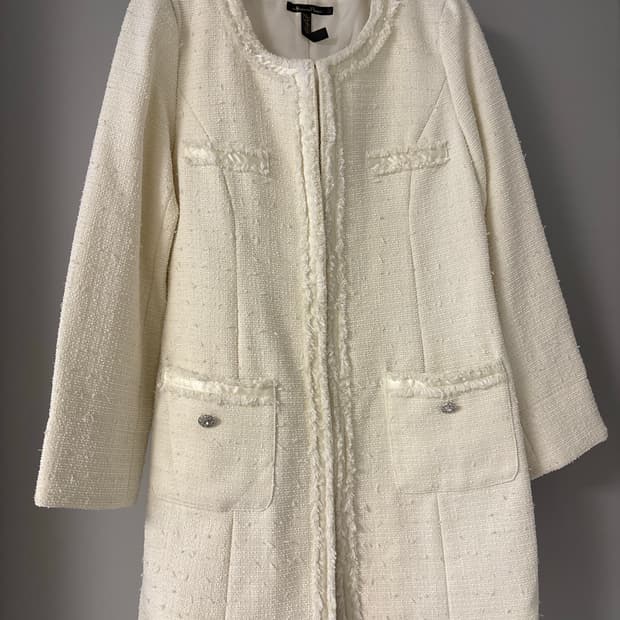 Ivory tweed one-piece jacket  