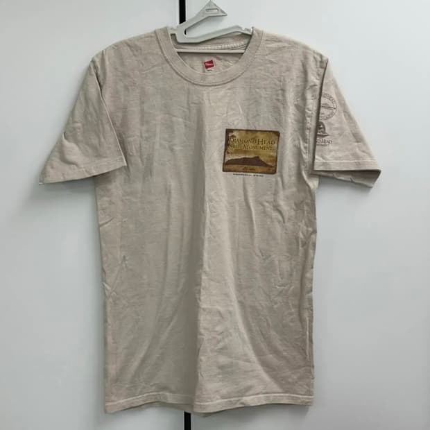 hanes 헤인즈 다이아몬드 헤드 반팔 베이지 티셔츠 S