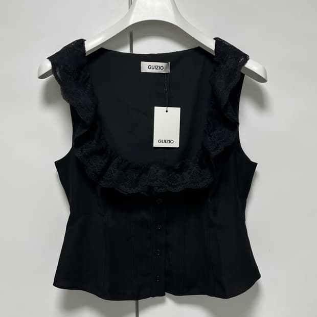 [S]귀조 25ss PALOMA 레이스 슬리브리스 탑
