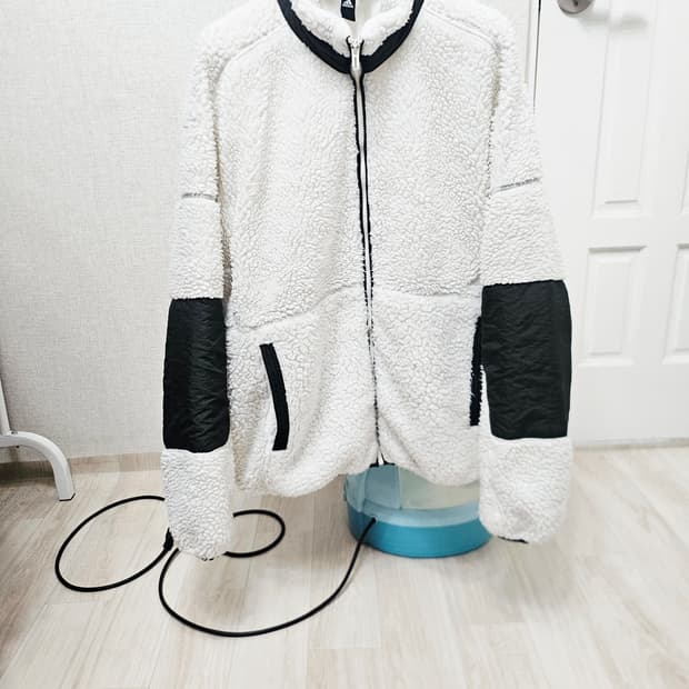 (100~105)L ☆초대장급☆ 아디다스 [화이트카키]쉐르파 후르스점퍼